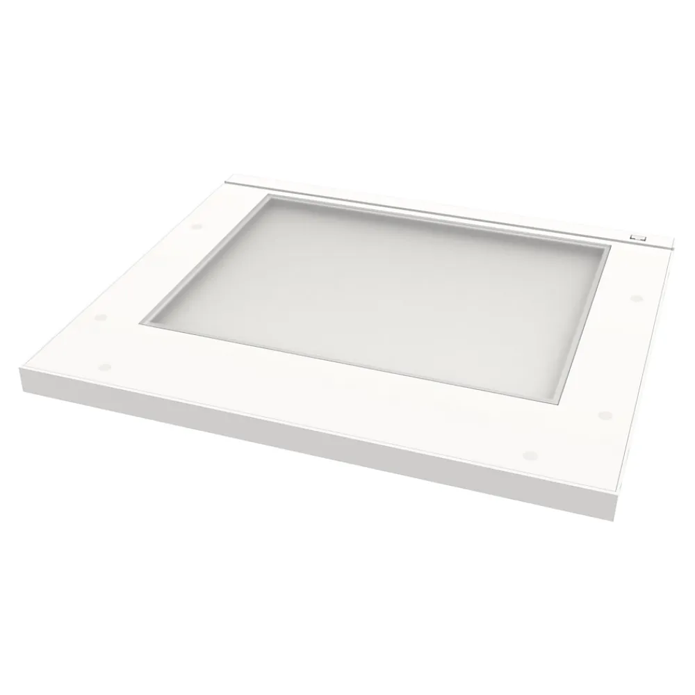 GoodHome Tablette Led Intégrée Sous-Meuble<Tablette avec LED integrées de dessous de meuble haut Caraway blanc l. 36,4 cm x L. 31,9 cm x H. 18,2 mm