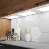 GoodHome Tablette Led Intégrée Sous-Meuble<Tablette avec LED integrées de dessous de meuble haut Caraway blanc l. 46,4 cm x L. 31,9 cm x H. 18,2 mm