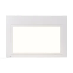 GoodHome Tablette Led Intégrée Sous-Meuble<Tablette avec LED integrées de dessous de meuble haut Caraway blanc l. 46,4 cm x L. 31,9 cm x H. 18,2 mm