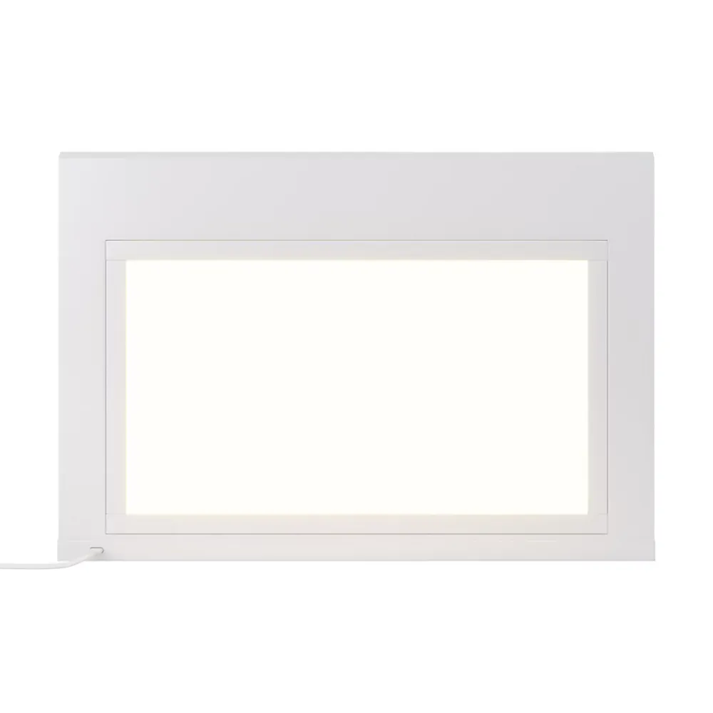 GoodHome Tablette Led Intégrée Sous-Meuble<Tablette avec LED integrées de dessous de meuble haut Caraway blanc l. 46,4 cm x L. 31,9 cm x H. 18,2 mm