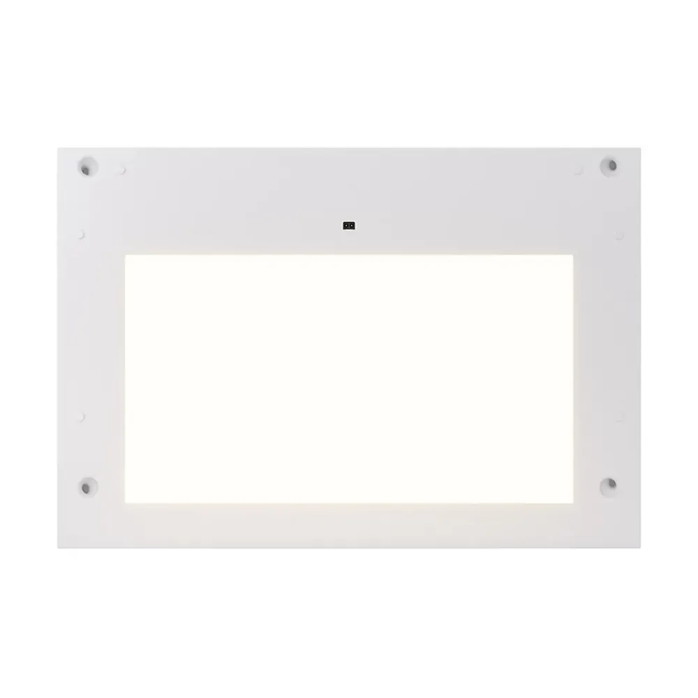 GoodHome Tablette Led Intégrée Sous-Meuble<Tablette avec LED integrées de dessous de meuble haut Caraway blanc l. 46,4 cm x L. 31,9 cm x H. 18,2 mm