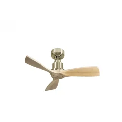Best Klassfan Tenerife de - Super destratificateur et ventilateur DC 106 cm Laiton pales bois clair sans Lumière idéal 15 à 20 m²