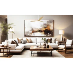 Best Klassfan Tenerife de - Super destratificateur et ventilateur DC 132 cm Blanc pales bois clair sans Lumière 25 à 40 m²