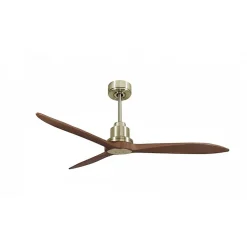 Best Klassfan Tenerife Ring - Super destratificateur et ventilateur DC 132 cm Laiton pales bois sombre sans Lumière 25 à 35 m²