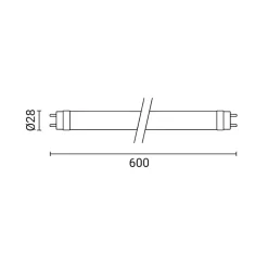 New Silamp Tube Néon LED T8 60cm 9W Haut rendement (Pack de 25) - Blanc Chaud 2300K - 3500K -