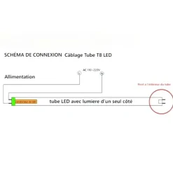 Silamp Tube Led Et Starter<Tube Néon LED T8 120cm 12W (Pack de 25) - Blanc Froid 6000K - 8000K -
