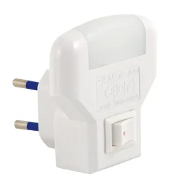 Velamp Veilleuse Sur Prise<TWILIGHT: Veilleuse LED avec interrupteur ON/OFF. Prise Verticale