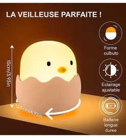 Online Sampa Helios Veilleuse Piou pour enfant tactile en silicone LED