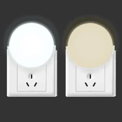 Silamp Veilleuse Sur Prise<Veilleuse Prise LED 1W Ronde avec Capteur Crépusculaire 220V -
