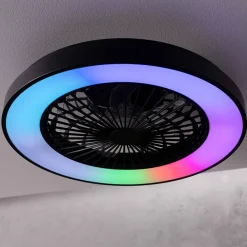 Best Brilliant Ventilateur de plafond Mazzaro LED RGB Ø48,5 IP20 E27 40W 4700lm