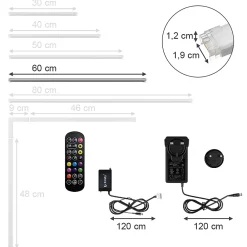 Vicco Réglette Led Pour Cuisine<Bande LED Blanc 60cm avec kit de démarrage