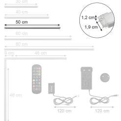 Best Vicco LED Stripe blanc 50 x 1.5 x 1.5 cm