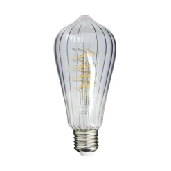 Xanlite Ampoule Décorative Led<- Ampoule Filament LED déco verre ciselé ST64, culot E27, 240 Lumens, Blanc chaud - RFDE240STSTRS