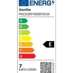Best Xanlite - Ampoule LED Filament culot E14 806lm blanc neutre - PACK2RFV806FOCW