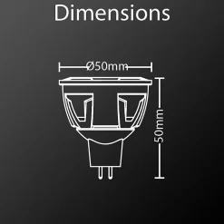 Xanlite Ampoule Pour Spot|Ampoule Led Fonctionnelle<- Ampoule LED spot, culot GU5.3, 7W cons. (50W éq.), angle focalisé, lumière blanche neutre - VM50SCW