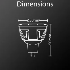 Xanlite Ampoule Pour Spot|Ampoule Gu5.3<- Ampoule LED spot, culot GU5.3, 7W cons. (50W éq.), angle focalisé, lumière blanche chaude - VM50S