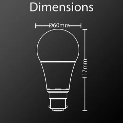 Best Xanlite - Lot de 2 Ampoules LED A60, culot B22, 9W cons. (60W eq.), lumière blanc neutre - PACK2EB806GCW