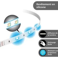 Best Xanlite - Ruban LED Extensible - 5m - Blanc chaud - LSAK5EX