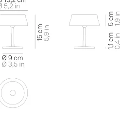 Zafferano Luminaire Et Éclairage Connectés|Luminaire Et Éclairage Connectés<Sister Light Mini lampe de table LED Wi-Fi connectée dorée rechargeable dimmable 2200-2700-3000-4000K 3,2W h17cm