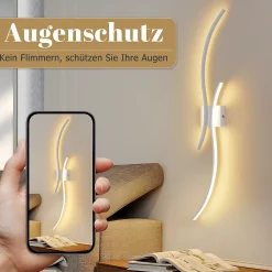 zmh Applique Murale Intérieure<Applique Murale LED - Noir 14w 100cm 3000k Blanc Chaud pour Couloir Salon Chambre