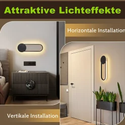 zmh Applique Murale Intérieure<Applique Murale LED Moderne - 12w, 41cm, 3000k Blanc Chaud, Doré Minimaliste