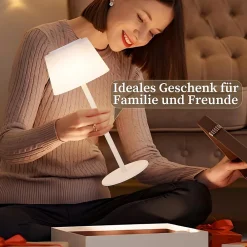 zmh Lampe De Bureau|Lampe Intérieure<Lampe De Table LED Tactile à Intensité Variable Table Moderne Avec Batterie