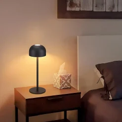 zmh Lampe De Bureau<Lot De 2 Lampes De Table LED Sans Fil Lampe Intensité Variable Avec 3 Températures Noire