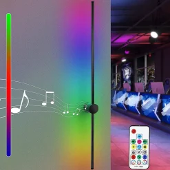 Best zmh Applique LED 100 Cm Rgb Noir Musique Design Moderne Variable
