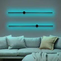 Best zmh Applique LED 100 Cm Rgb Noir Musique Design Moderne Variable