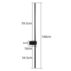 Best zmh Applique LED 100 Cm Rgb Noir Musique Design Moderne Variable