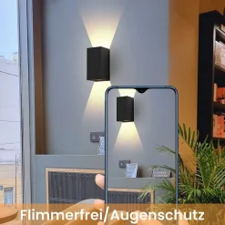 Best zmh Applique Murale Extérieure LED Moderne Up Down Applique Murale Extérieure IP65 Chambre à Coucher Couloir