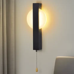 zmh Applique Pour Salon|Applique Murale Pour Cuisine<Applique Murale LED Intérieur 6w Moderne 3000k Noir Lampe De Chambre Pour Couloir