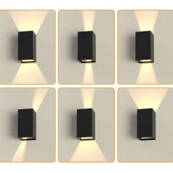 Best zmh Applique Murale LED Moderne Noire - Éclairage Extérieur Et Intérieur