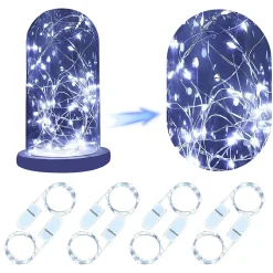 zmh Guirlande Lumineuse Intérieure<Guirlande lumineuse à LED 8er "20 LED" 200CM Blanc Froid
