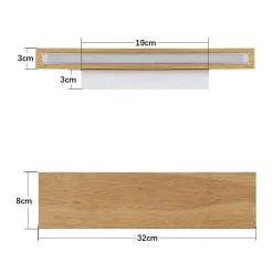 zmh Applique Murale Intérieure<LED Applique 32 Cm Bois Moderne Design 11 W 3000 K Blanc Chaud