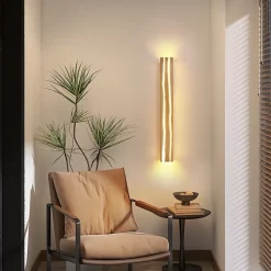 zmh Applique Murale Intérieure<LED Applique Bois 13w 80 Cm Blanc Chaud Moderne Pour Chambre
