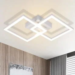 zmh Plafonnier LED Moderne 2 Flammes 24w Pour Chambre Et Couloir