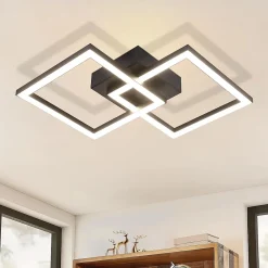 zmh Plafonnier<Plafonnier LED Moderne 2 Flammes 24w Pour Chambre Et Couloir