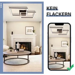 zmh Plafonnier<Plafonnier LED Salon Angulaire 24w 3000k Blanc Chaud Moderne Éclairage De Plafond