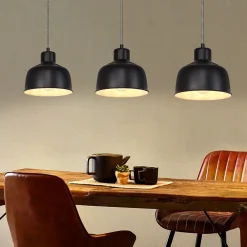 zmh Suspension Pour Salon|Suspension Et Lustre<Suspension Vintage Rétro Noir E27